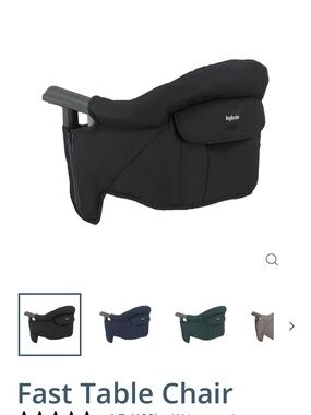 Inglesina Fast Table Chair - Black with dining tray